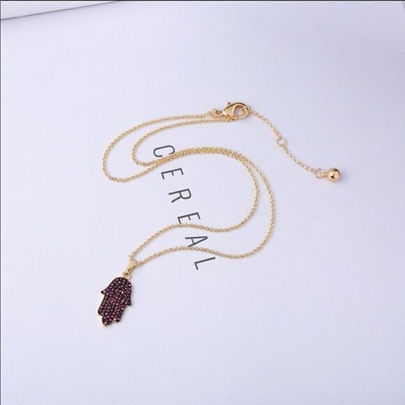 Necklace Hamsa Rhinestone Cute Versatile Mix Match - Picture 3 of 6